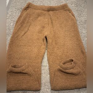 SKIMS Cozy Tan Fleece Pajama Pants